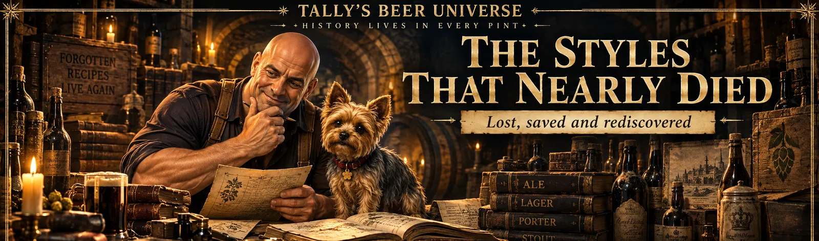 Artist's reconstruction: Tally and Pixie in the setting of The Styles That Nearly Died. Illustration in Tally's style, not a historical image.